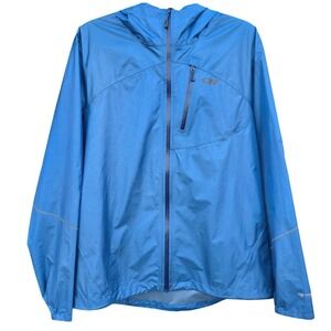 Outdoor Research Helium Ultralight Packable Rain Jacket Women's L Blue